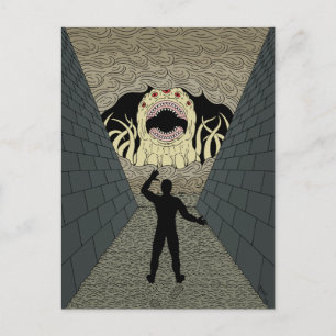 The Devourer Cometh Weird Horror Art Postcard