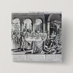 The diabolical maskquerade 15 cm square badge