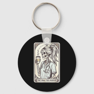 The dialysis nurse halloween skeleton nurse tarot key ring