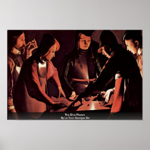 The Dice Players By La Tour Georges De Poster