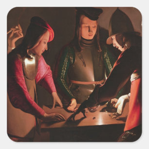 The Dice Players Square Sticker