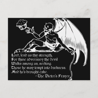 The Dieter's Prayer (white) Postcard