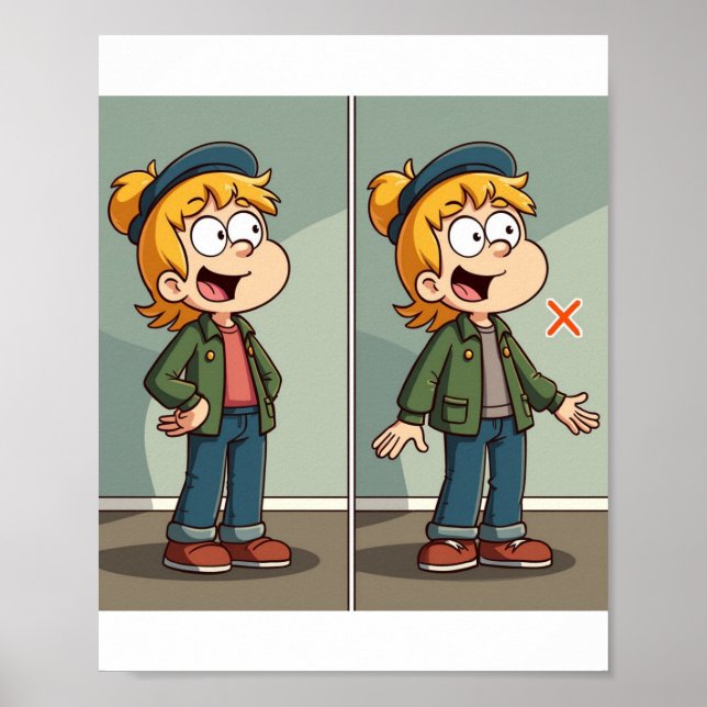 The difference between the two images poster (Front)