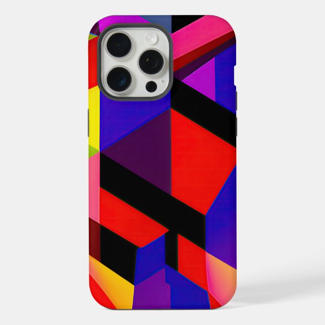 "The Digital Mosaic: A Hypermodern Vision"    iPhone Case (Back)