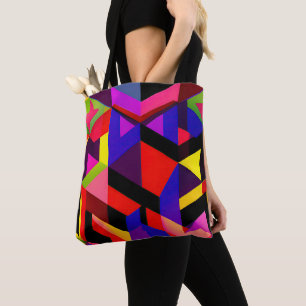 "The Digital Mosaic: A Hypermodern Vision" Tote Bag