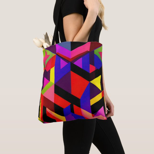 "The Digital Mosaic: A Hypermodern Vision"    Tote Bag (Close Up)