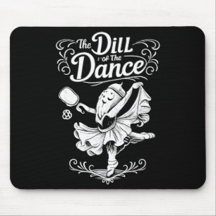 The dill of the dance pickleball retro sport art mouse pad
