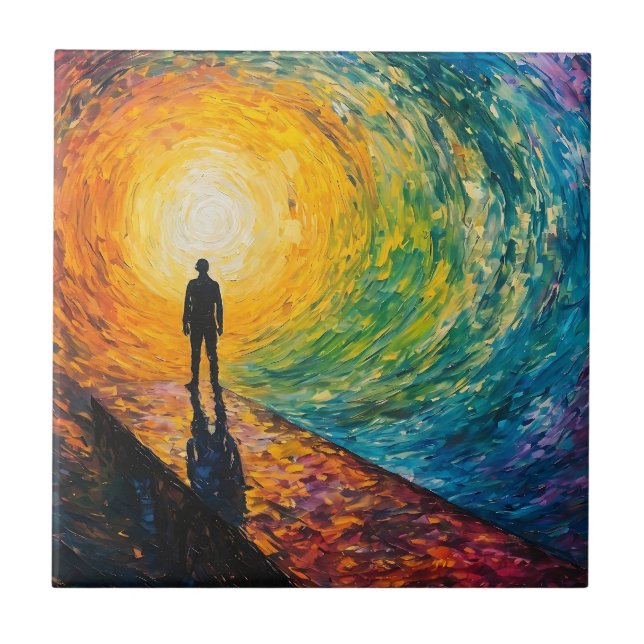 The Dimension's Edge Ceramic Tile (Front)