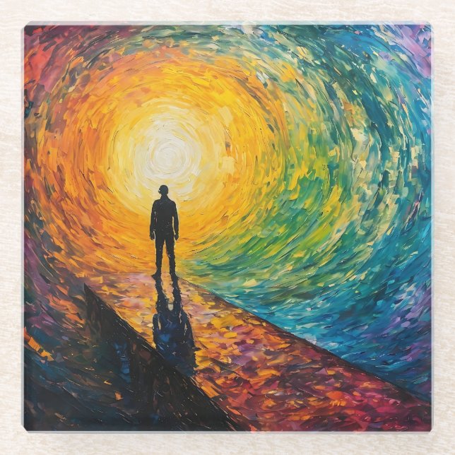 The Dimension's Edge Glass Coaster (Front)