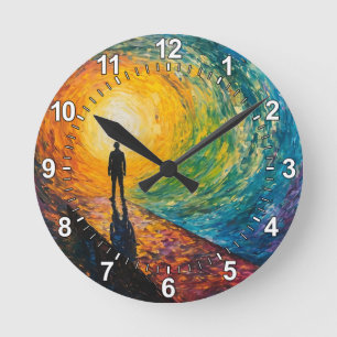 The Dimension's Edge Round Clock