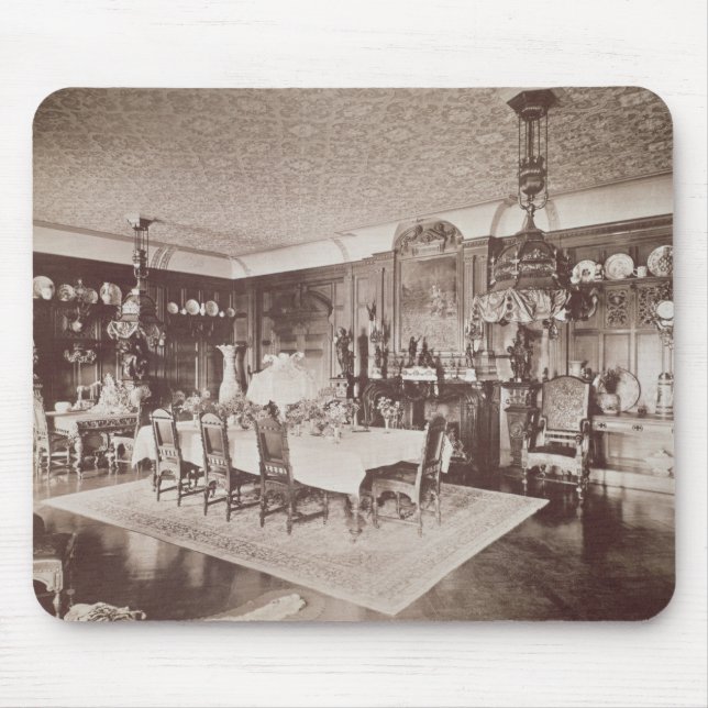 The Dining Room, Wickham Hall, Kent, 1897 Mouse Pad (Front)