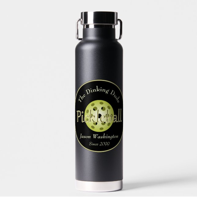 The Dinking Dude Duo Pickleball Ball The Thor Water Bottle (Front)