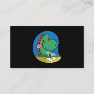 the dino Book Dinosaur Bookworm PaleontologistWrit Business Card