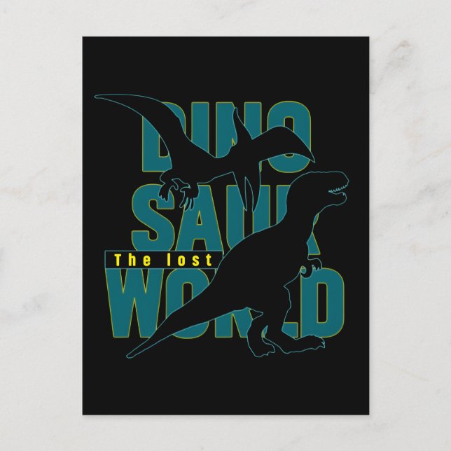 The dinosaur world holiday postcard (Front)