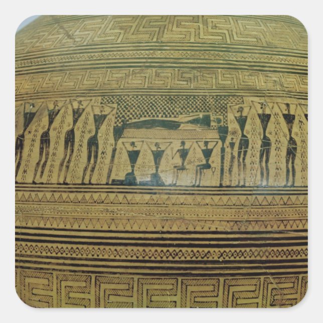 The Dipylon Amphora Square Sticker (Front)