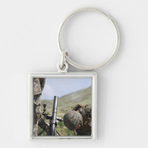 The direct-lay method of firing mortars key ring