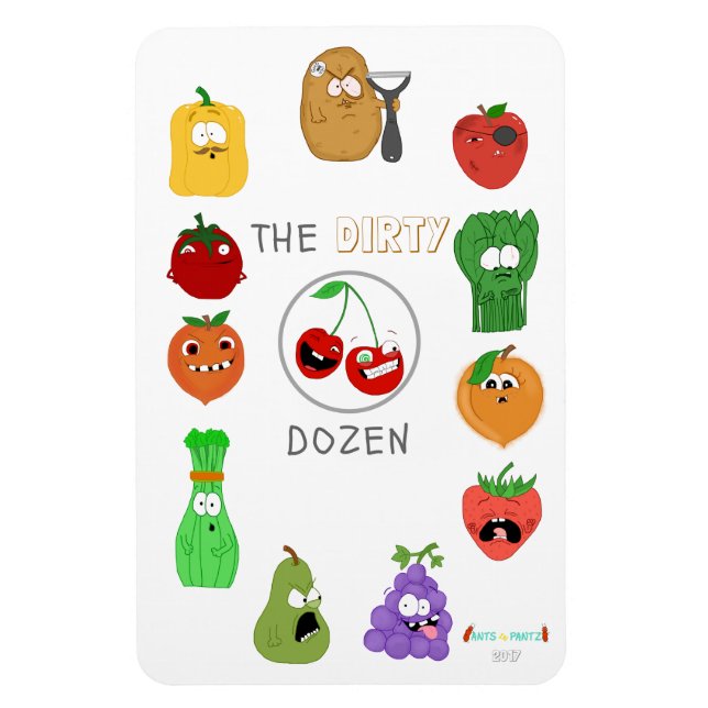 The Dirty Dozen Illustrated List - 2017 Edition Magnet (Vertical)