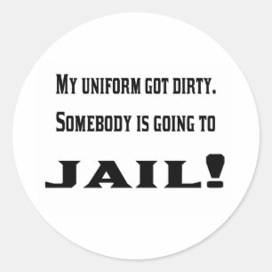 The dirty uniform classic round sticker