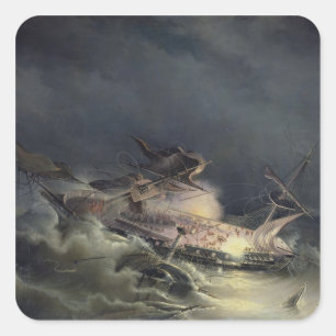 The disaster of the Liner Ingermanland Square Sticker