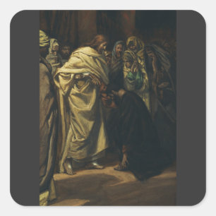 The Disbelief of Saint Thomas by James Tissot Square Sticker