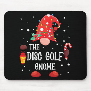 The Disc Golf Gnome Matching Family Christmas Gnom Mouse Pad