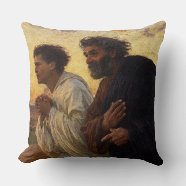The Disciples Peter and John Running Cushion (Front)