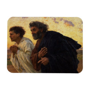 The Disciples Peter and John Running Magnet
