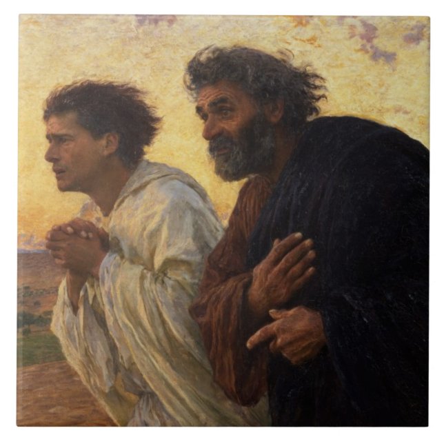 The Disciples Peter and John Running Tile (Front)