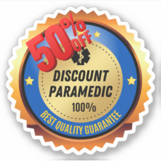 The Discount Paramedic Vinyl Sticker