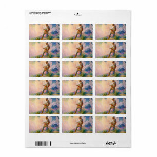 The Discoverer, 1928 by Newell Convers Wyeth Label