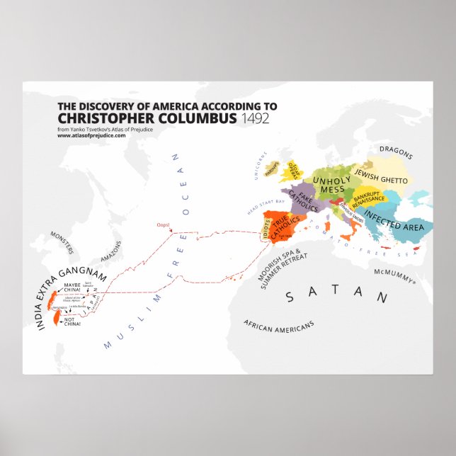 The Discovery of America According to Columbus Poster (Front)