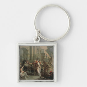 The Disembarkation of Cleopatra at Tarsus (oil on Key Ring