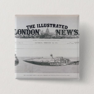 The Displacement Sinking and Rising Submarine 15 Cm Square Badge