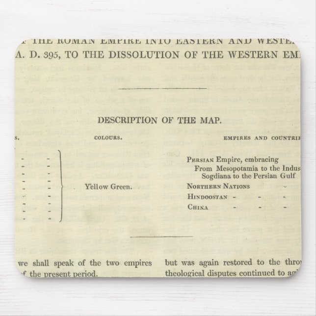 The Dissolution of the Western Empire 476 AD Mouse Pad (Front)