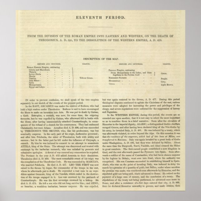 The Dissolution of the Western Empire 476 AD Poster (Front)