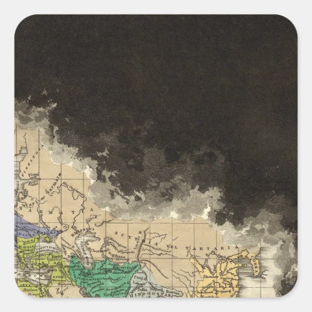 The Dissolution of the Western Empire 476 AD Square Sticker (Front)