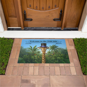 The Distinguished Giraffe's Tropical Doormat
