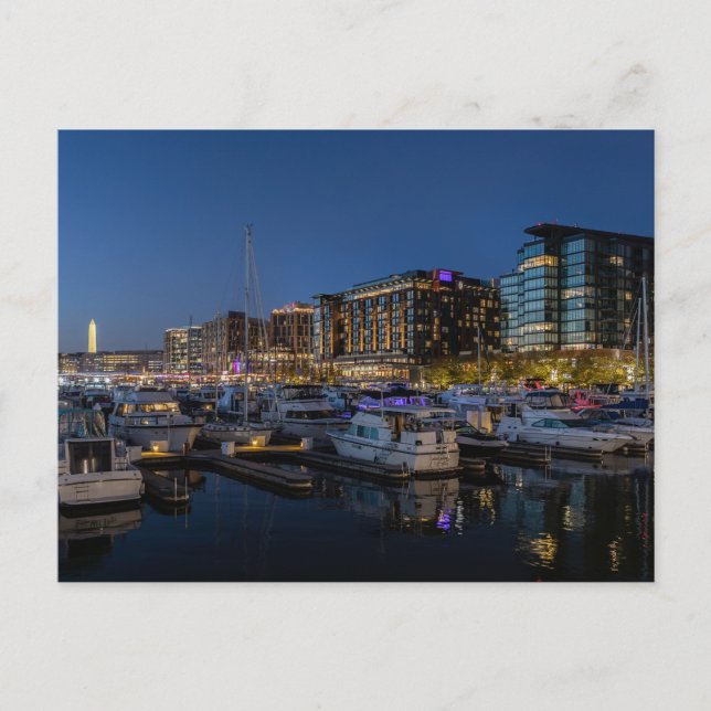 The District Wharf at Dusk, Washington, DC Postcard (Front)