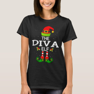 The Diva Elf Christmas Family Matching Pajama  T-Shirt