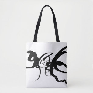 The Divers: Abstract Black & White Tote Bag