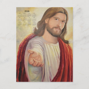 The Divine Invitation: Jesus 2026 Calendar Postcard