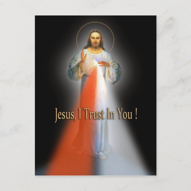 THE DIVINE MERCY IMAGE POSTCARD (Front)