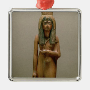 The divine queen Ahmose Nefertari (painted wood) Metal Ornament