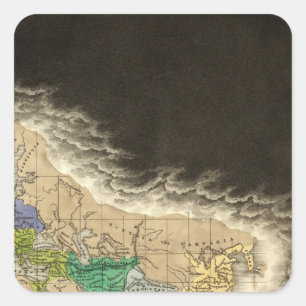 The Division of The Roman Empire 395 AD Square Sticker