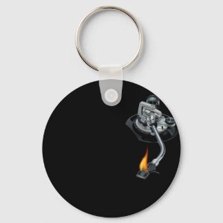 the dj arm on fire key ring