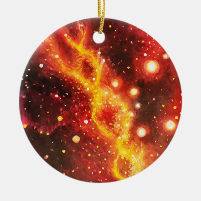 The DNA nebula Ceramic Ornament (Front)