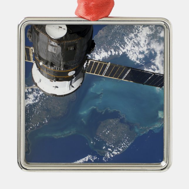 The docked Progress 22 spacecraft Metal Tree Decoration (Front)
