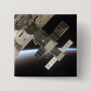 The docked Soyuz 13 15 Cm Square Badge