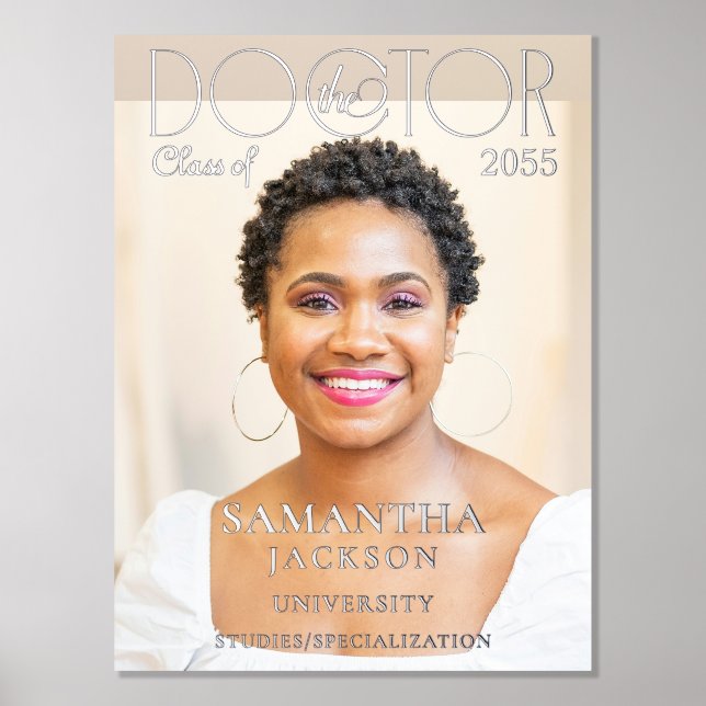 The Doctor Chic Photo Magazine Doctoral Graduation Foil Prints (Front)