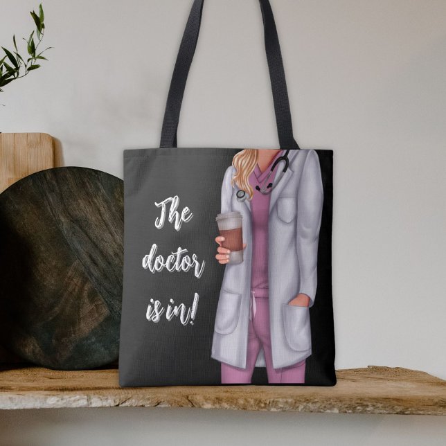 The Doctor Is In Female Doctor Shoulder Tote Bag (Creator Uploaded)